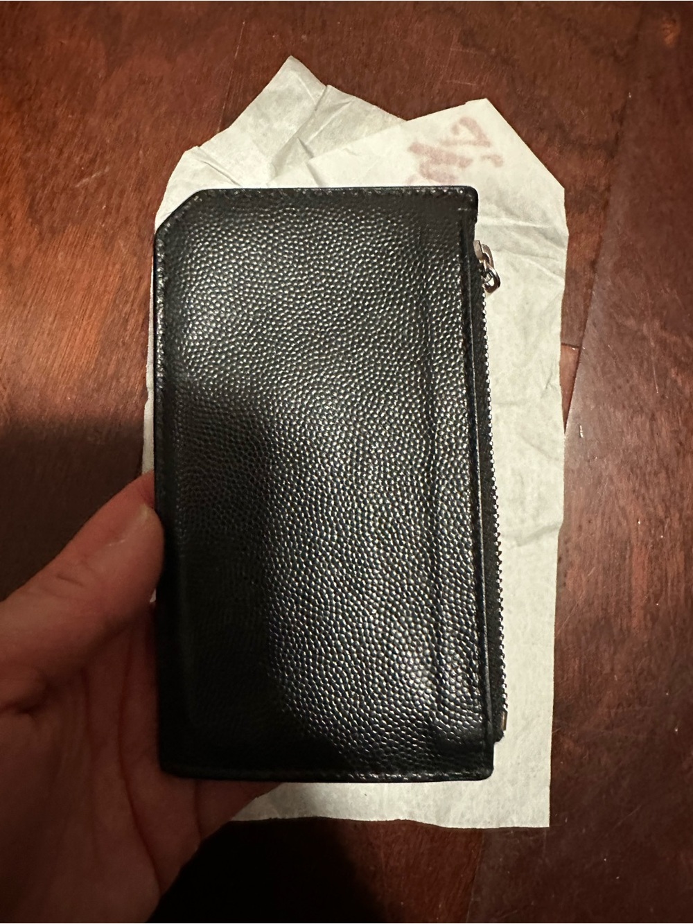 Saint Laurent Black Leather Zip wallet - Picture 4 of 5